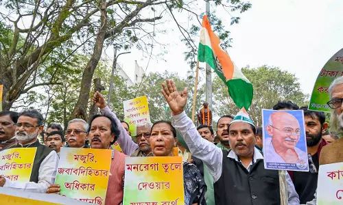 Congress Alleges People’s Rights Being Taken Away By Replacing MGNREGA Congress Alleges People’s Rights Being Taken Away By Replacing MGNREGA