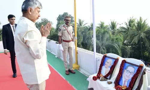 Naidu Unfurls National Flag at Camp Office on Republic Day