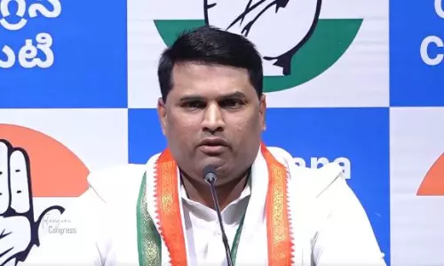 Congress slams BRS over skit mocking Speaker, CM Congress slams BRS over skit mocking Speaker, CM