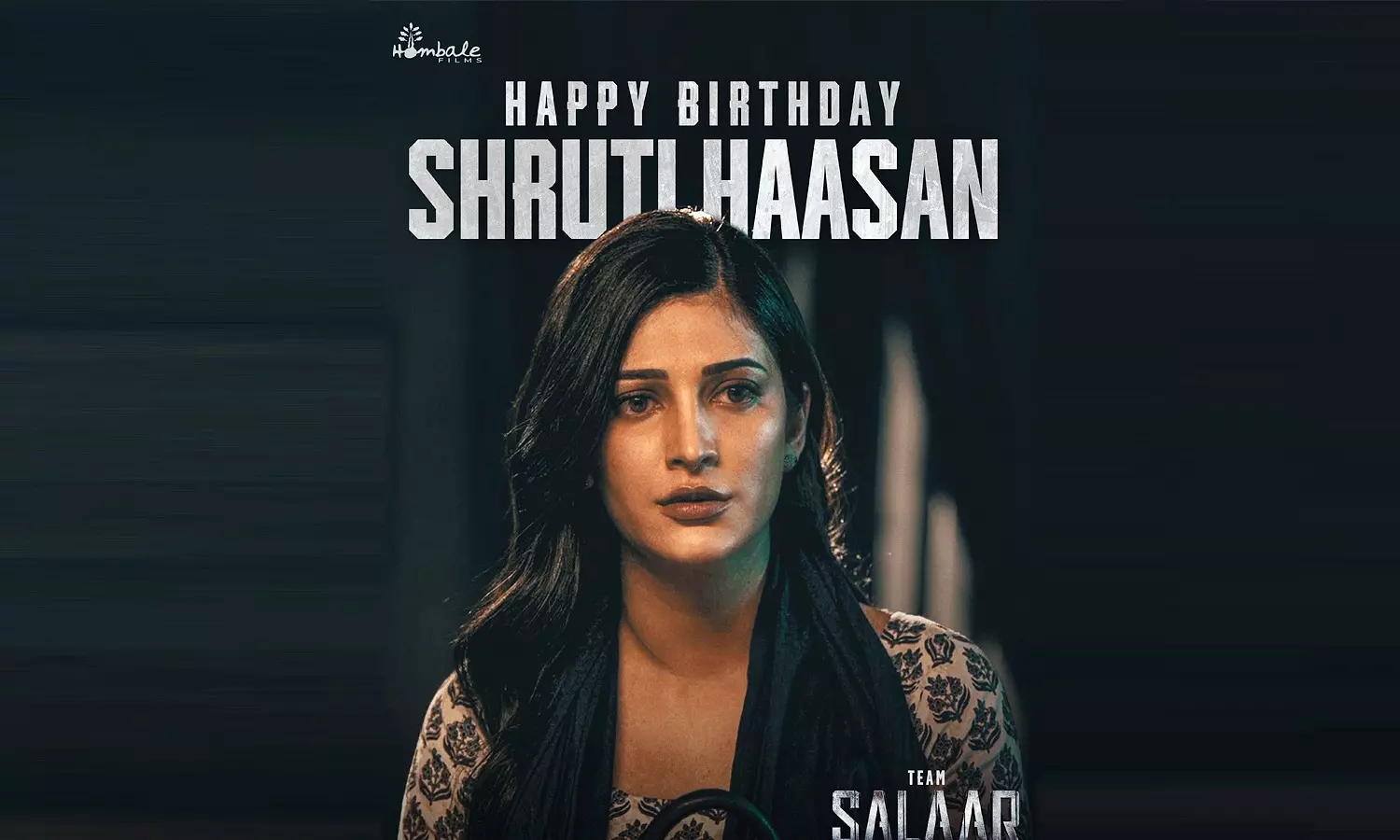 Salaar Makers Celebrate Shruti Haasan’s Birthday With a Striking New Poster Salaar Makers Celebrate Shruti Haasan’s Birthday With a Striking New Poster