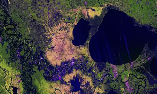 NASA-ISRO Radar Mission Maps Mississippi Delta With Cloud-Piercing Precision NASA-ISRO Radar Mission Maps Mississippi Delta With Cloud-Piercing Precision
