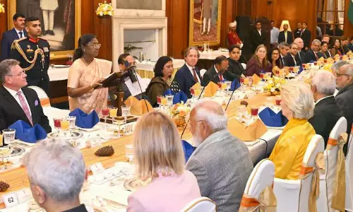 At Rashtrapati Bhavan, the Himalayas took the table At Rashtrapati Bhavan, the Himalayas took the table