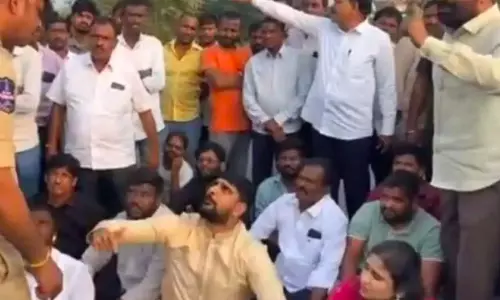 BRS MLA Kaushik Reddy Clashes with Police at Jatara, Booked