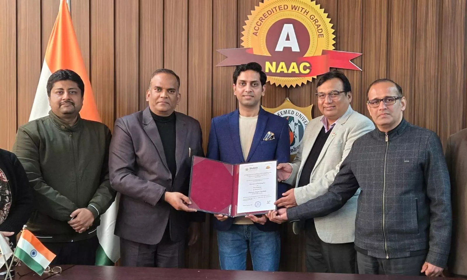 Celebrity Astrologer Acharya Praveen Chauhan Earns PhD in Mental Health Celebrity Astrologer Acharya Praveen Chauhan Earns PhD in Mental Health