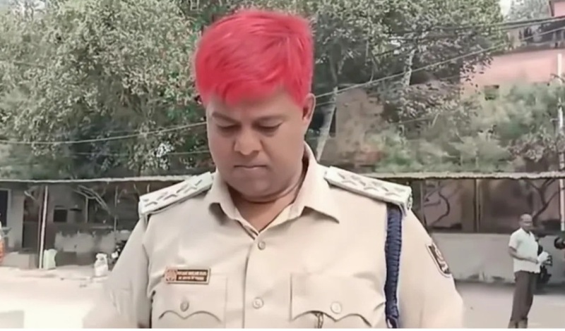 Odisha Cop's Red Hair Sparks Debate