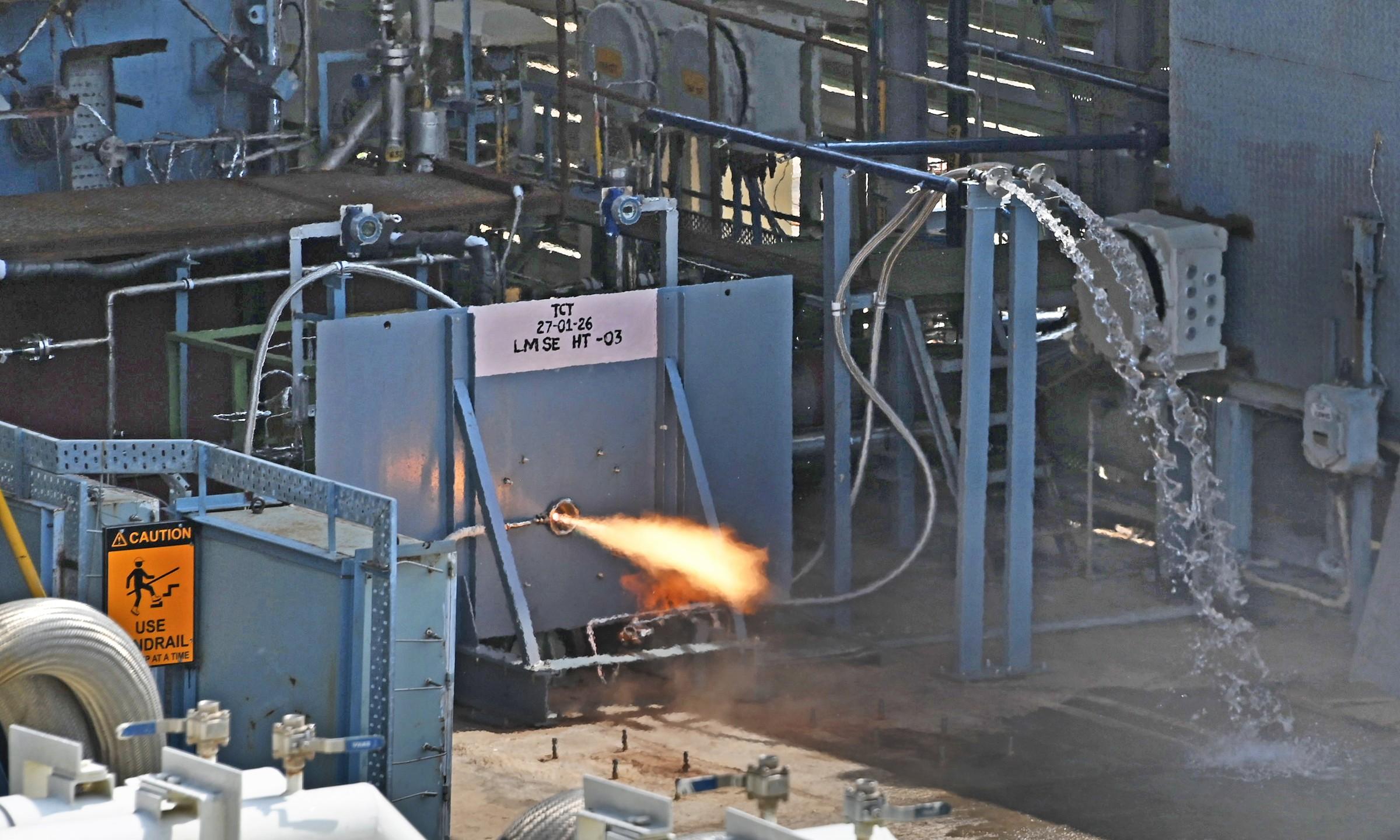 ISRO Tests LOX-Methane Engine Thrust Chamber