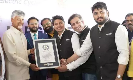 EMotorad Enters Guinness World Records for Delivering Largest Electric Bicycles in Kuppam EMotorad Enters Guinness World Records for Delivering Largest Electric Bicycles in Kuppam