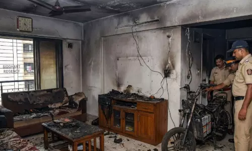 Charging Battery Of Electric Two-Wheeler Explodes, Triggers Fire In Flat
