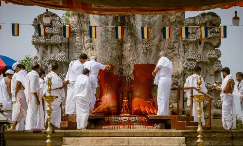 Dharmasthala Celebrates Annual Padabhisheka Of Lord Bahubali
