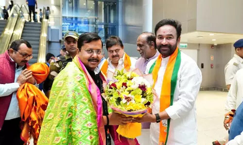 BJP National President Nitin Nabin Arrives in Telangana on First Official Visit