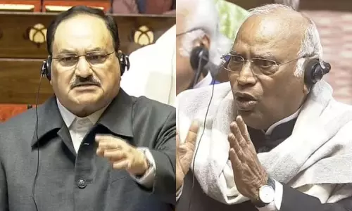 Kharge, Nadda Exchange Heated Remarks in Rajya Sabha Kharge, Nadda Exchange Heated Remarks in Rajya Sabha