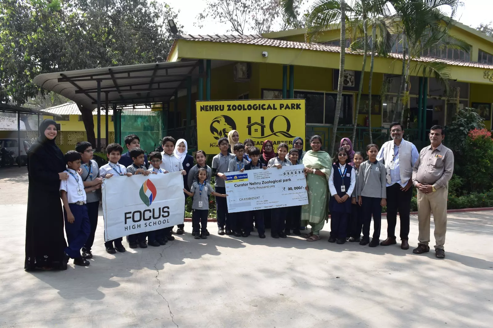 Hyderabad: School Students Contribute Pocket Money, Adopt Zoo Park Rhino Hyderabad: School Students Contribute Pocket Money, Adopt Zoo Park Rhino