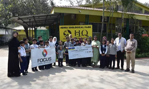 Hyderabad: School Students Contribute Pocket Money, Adopt Zoo Park Rhino Hyderabad: School Students Contribute Pocket Money, Adopt Zoo Park Rhino