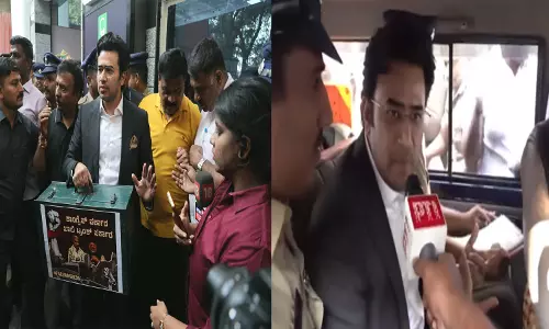 BJP MP Tejasvi Surya Detained For Demonstration Over Metro Fare Hike