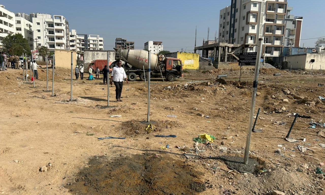 Encroched HYDRAA Seals Encroached Kondapur Lake
