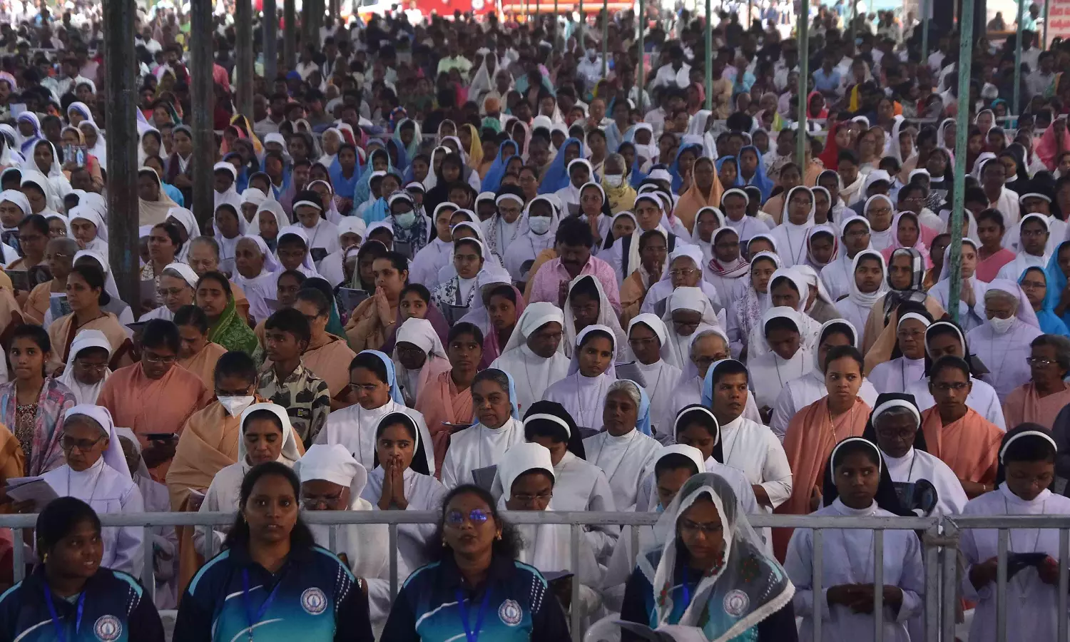 Lakhs Of Devotees Attend Annual Feast Of Gunadala Lourdes Matha