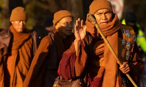 Walk For Peace: Buddhist Monks Arrive In Washington After 2,300-Mile Journey