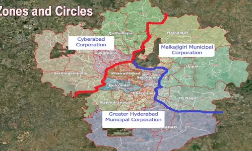 GHMC, Cyberabad, Malkajgiri Municipal Corporations Zones And Circles