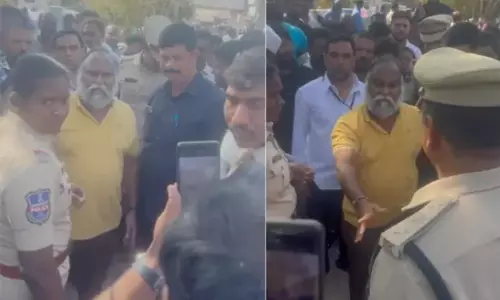 Tension Erupts at Sangareddy Polling Booth as Jagga Reddy Clashes with Police