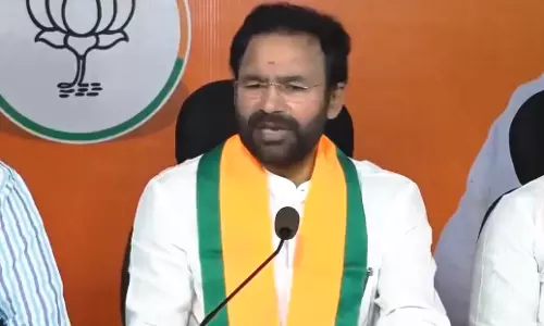 Cong. Govt Violated Constitution in Dividing GHMC Into Three Corporations: Kishan Reddy Cong. Govt Violated Constitution in Dividing GHMC Into Three Corporations: Kishan Reddy
