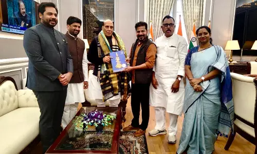 Revanth Invites Rajnath for Gandhi Sarovar Project Foundation Ceremony