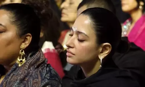 Tamannaah Bhatia Dances With Devotion at Mahashivratri Celebrations at Isha Foundation