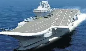 India’s Biggest Ship INS Vikrant Arrives In Vizag For IFR India’s Biggest Ship INS Vikrant Arrives In Vizag For IFR