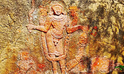 Rare Bhairava Sculpture Found At Rachakonda Hills