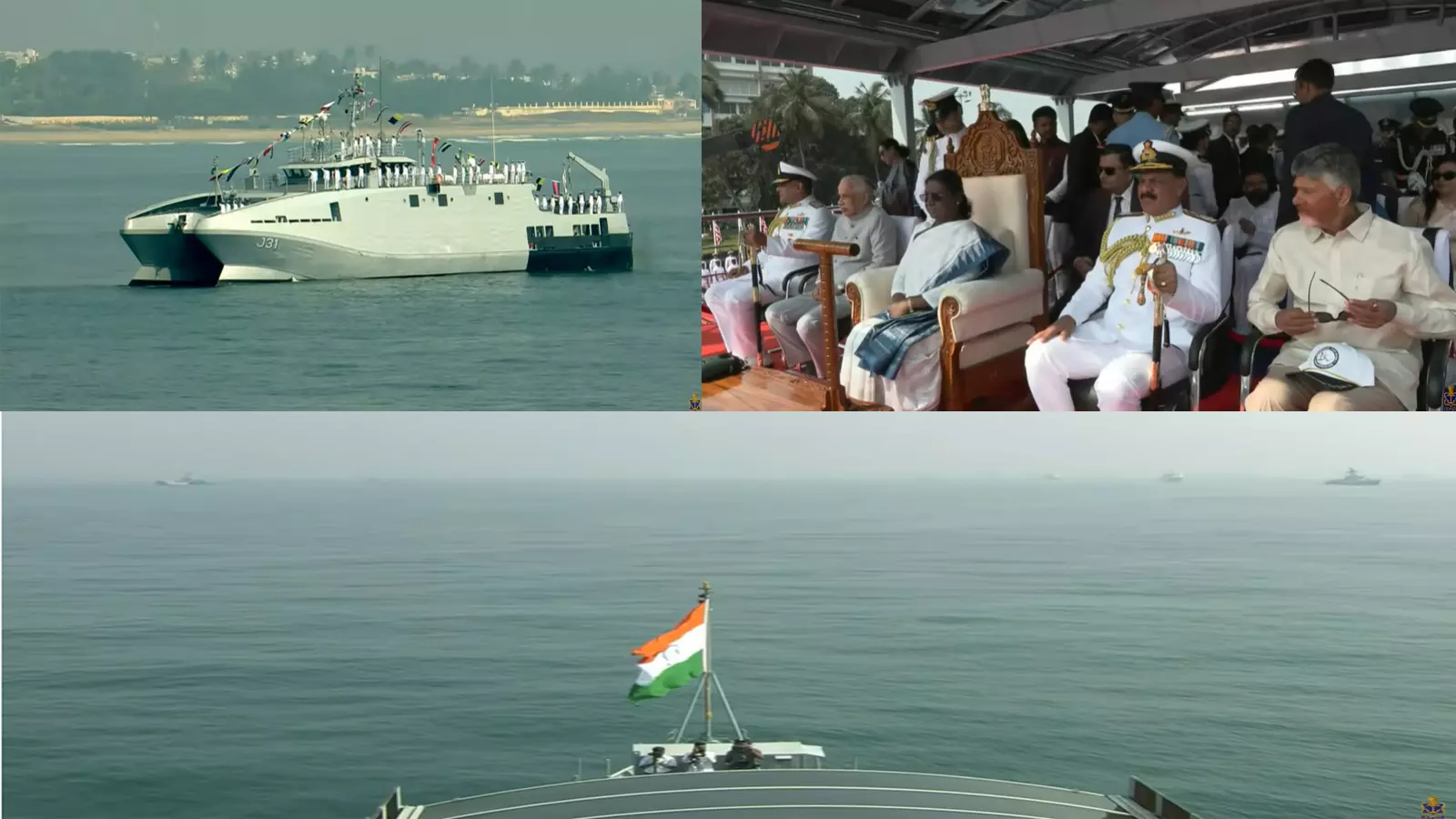 Droupadi Murmu Attends International Fleet Review 2026 At Visakhapatnam Droupadi Murmu Attends International Fleet Review 2026 At Visakhapatnam