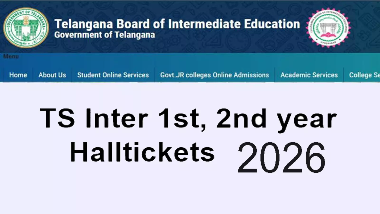 Telangana Intermediate Exams 2026 Hall Tickets Released Telangana Intermediate Exams 2026 Hall Tickets Released