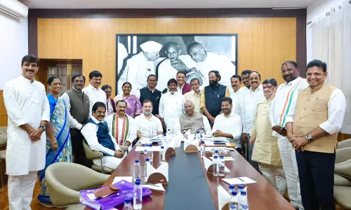 Kharge Reviews Roadmap After Telangana Local Body Poll Victory Kharge Reviews Roadmap After Telangana Local Body Poll Victory