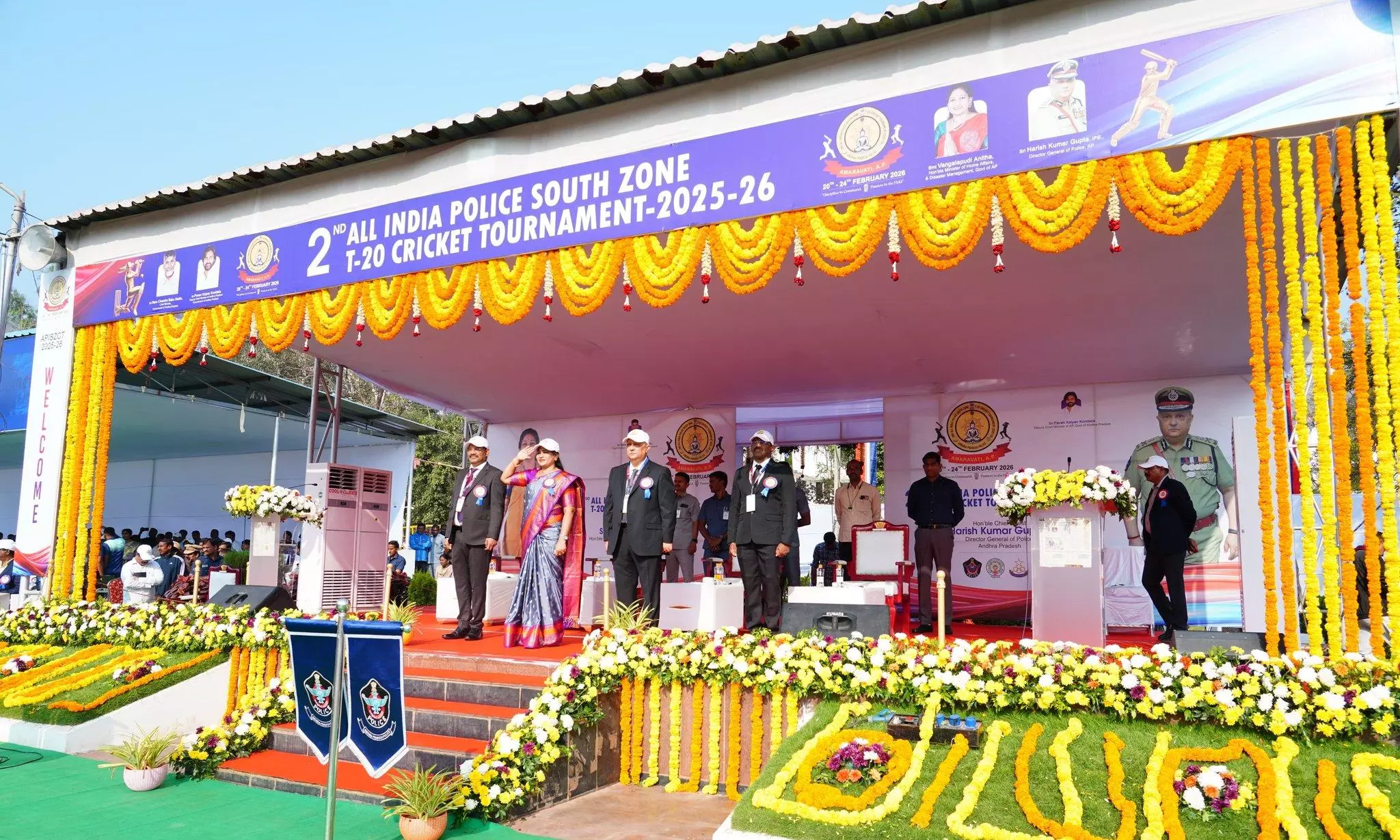 Amaravati Hosts All India Police South Zone T-20 Tournament Amaravati Hosts All India Police South Zone T-20 Tournament