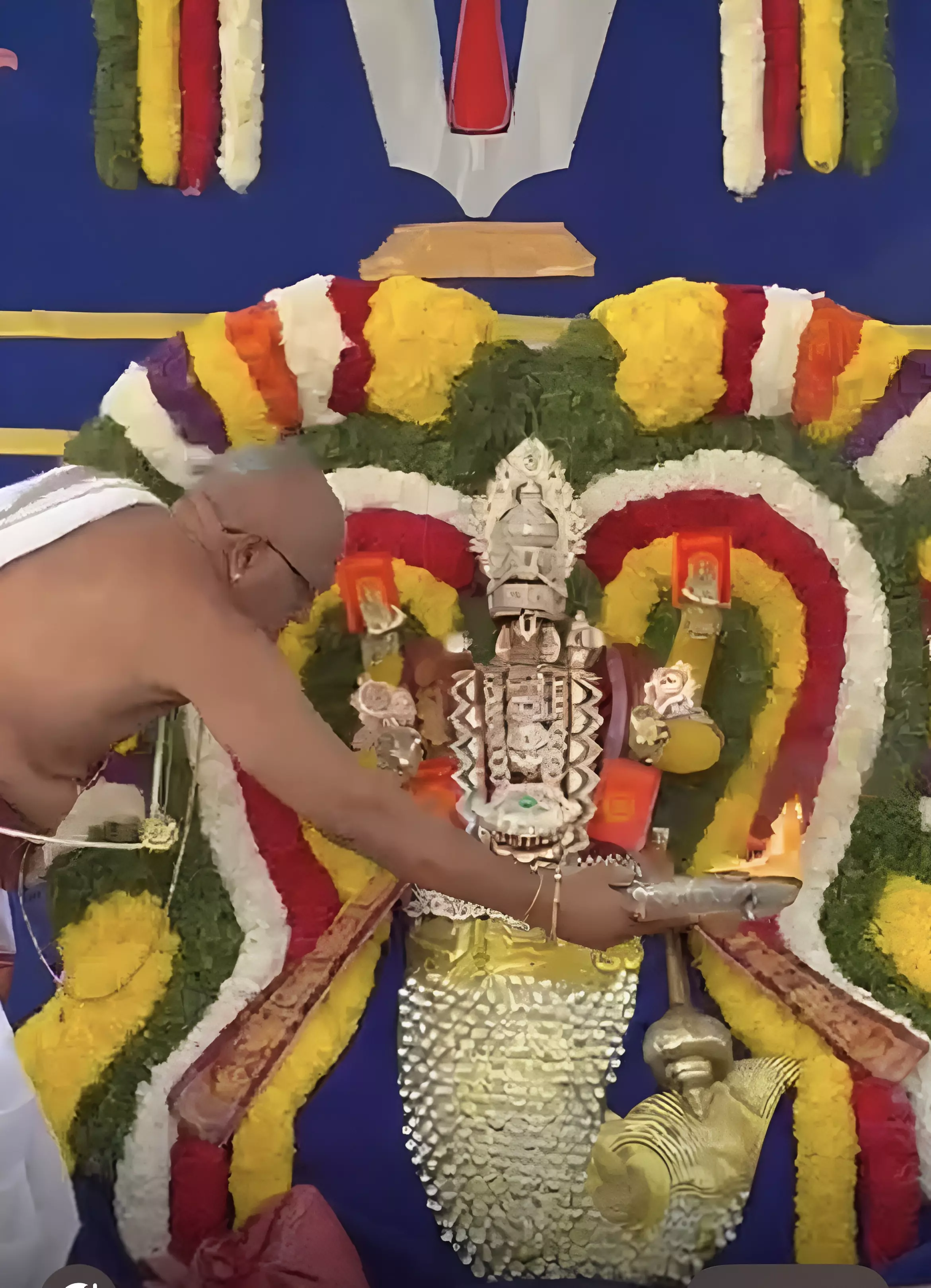 Lord Lakshminarsimha Swamy Adorned as Matsya Avataram at Yadagirigutta Lord Lakshminarsimha Swamy Adorned as Matsya Avataram at Yadagirigutta