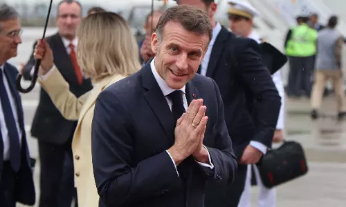 Macron Features Dhurandhar Song in India Visit Video