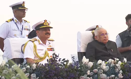 Andhra Guv Reviews International City Parade in Vizag Andhra Guv Reviews International City Parade in Vizag