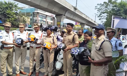 Malkajgiri Traffic Cops Launch Helmet Bank To Ensure Rider Safety