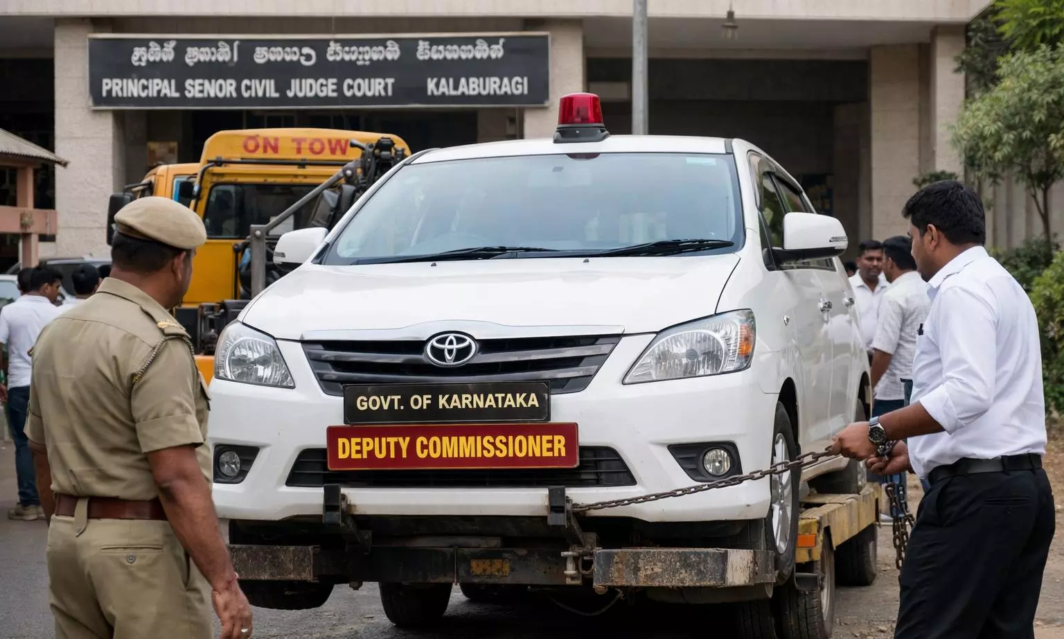 Deputy Commissioner’s Official Car Attached Over Land Compensation Delay Deputy Commissioner’s Official Car Attached Over Land Compensation Delay