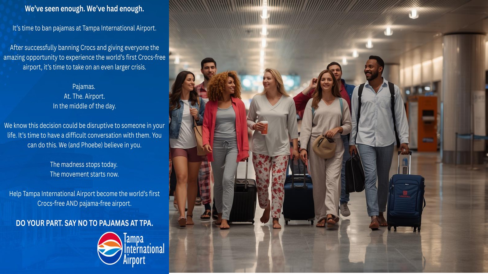 Did Tampa Airport Put Up A Ban On Travelers Wearing Pyjamas?
