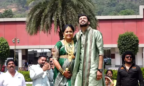 Helicopter Showers Flower Petals at Seemantha Ceremony in Mangaluru, Leaves Guests Stunned