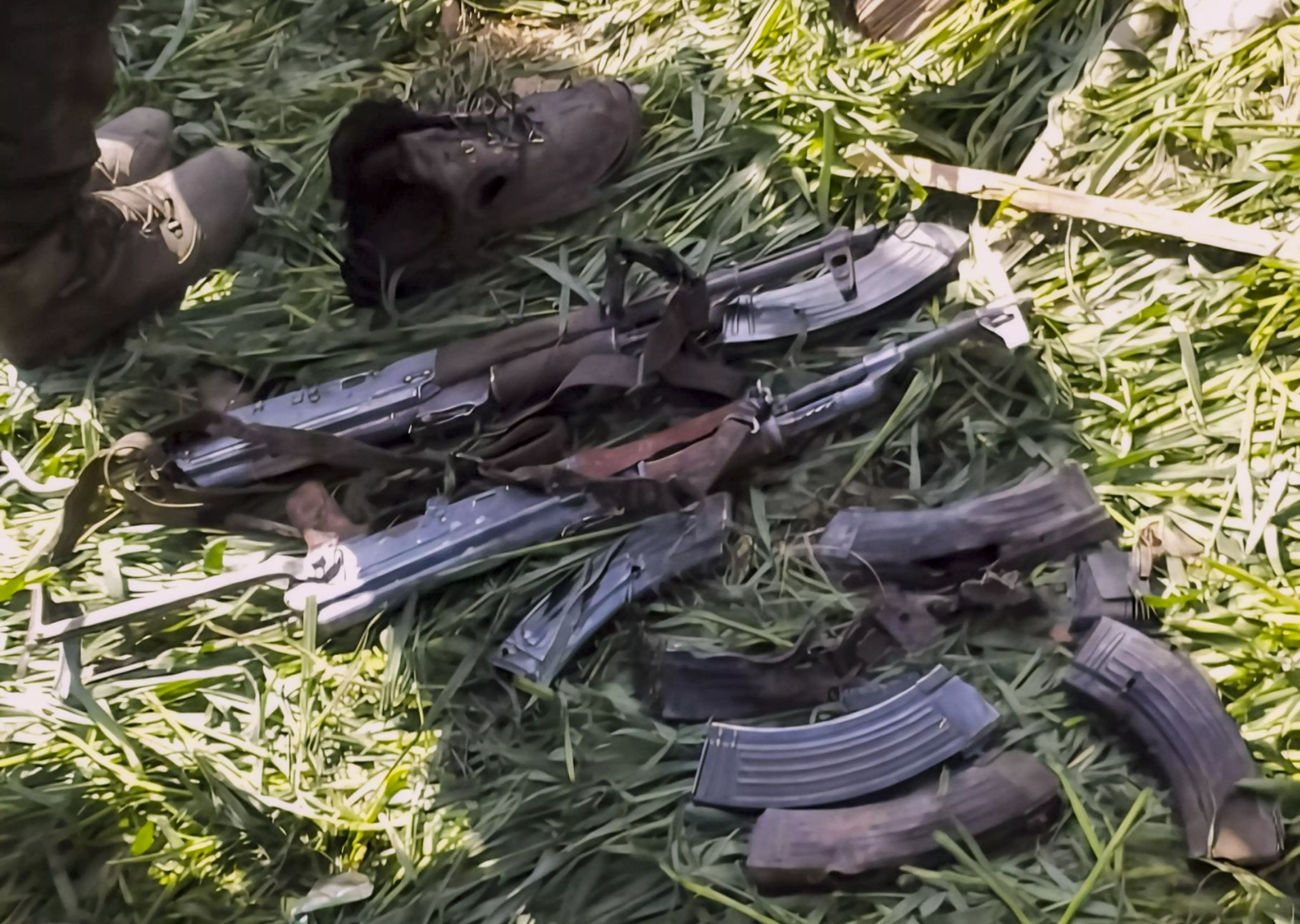 J&K: Major Arms Cache Recovered In Sopore Forests In Significant Counter Terrorism Operation J&K: Major Arms Cache Recovered In Sopore Forests In Significant Counter Terrorism Operation