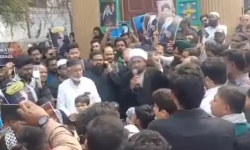 Protests Erupt in Hyderabads Old City Over Killing of Irans Khamenei