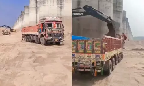 KTR: Sand Mining at Annaram Risky KTR: Sand Mining at Annaram Risky