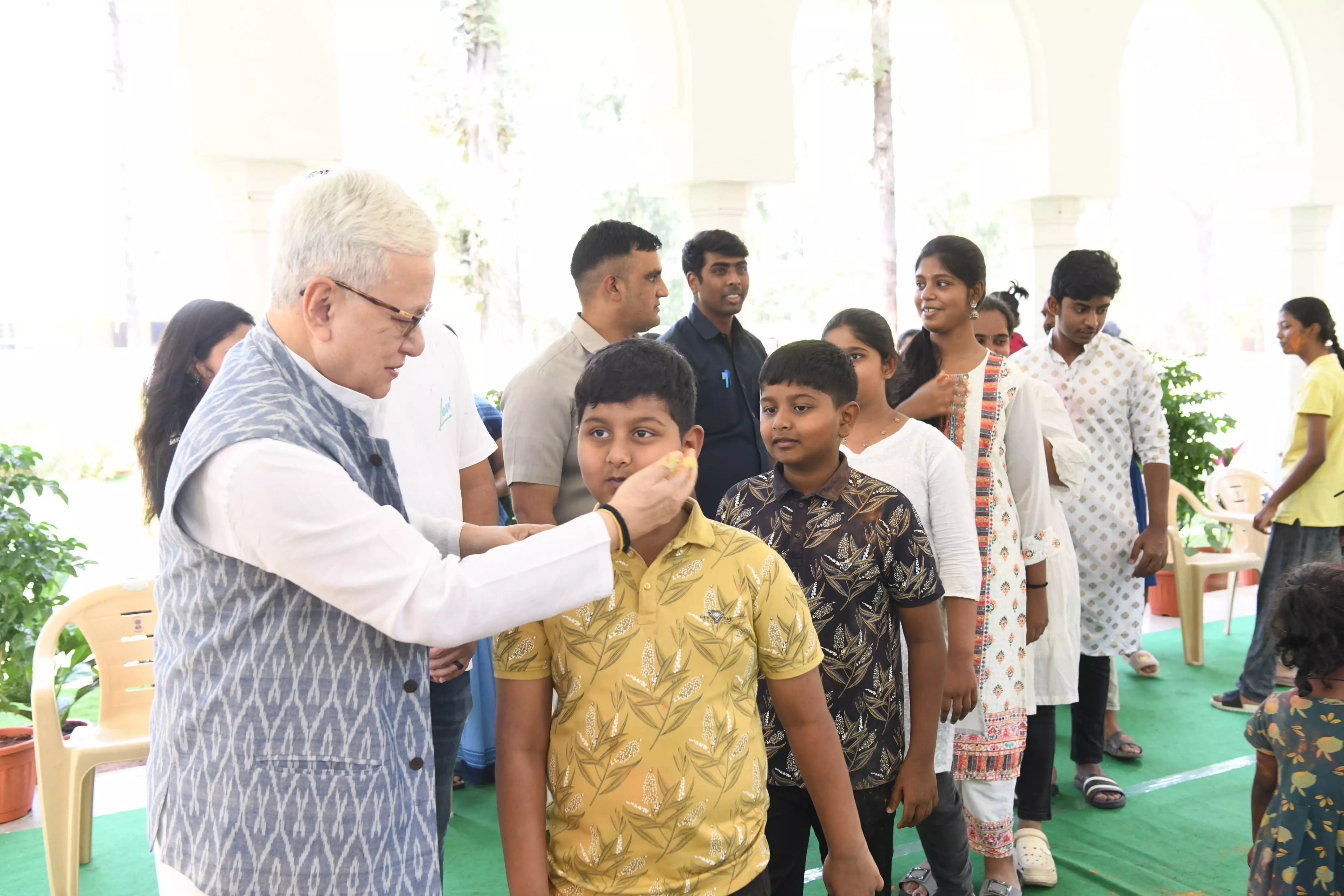 Jishnu Dev Varma Celebrates Holi at Lok Bhavan