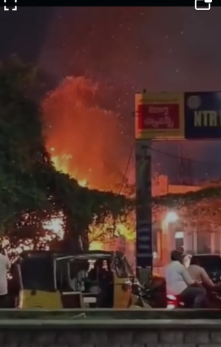 Huge Hearth Breaks Out Close to Guntur Bus Stand, No Casualties Reported