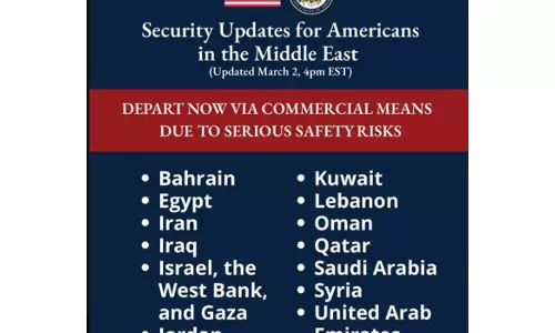 US Asks Americans to Leave Over 12 Middle East Countries Amid Iran War