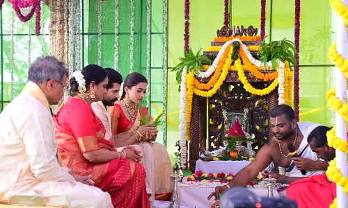 Inside Vijay Deverakonda and Rashmika’s Traditional Housewarming Inside Vijay Deverakonda and Rashmika’s Traditional Housewarming