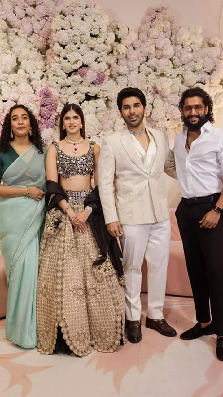 Celebrities at Allu Sirish-Nayanika pre-wedding reception Celebrities at Allu Sirish-Nayanika pre-wedding reception