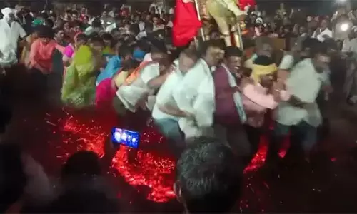 Devotees Injured During Agnigundala Ritual at Nalgonda Temple