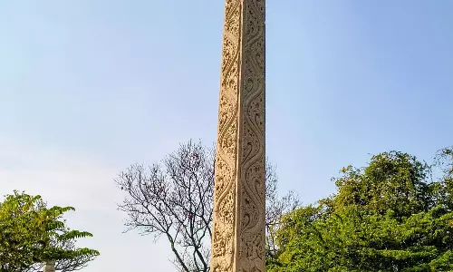 Vijayanagara-Era Inscriptions Discovered on Sompalyam Temple’s Lamp Post