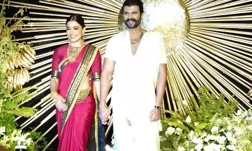 Rashmika Shines in a Mysore Silk Saree at Hyderabad Wedding Reception Rashmika Shines in a Mysore Silk Saree at Hyderabad Wedding Reception